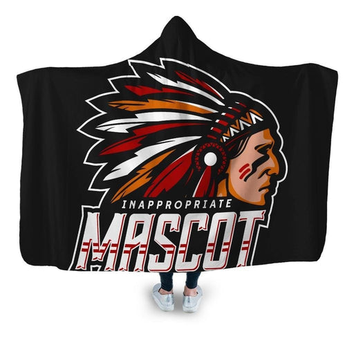 Racist Sports Team Hooded Blanket - Adult / Premium Sherpa