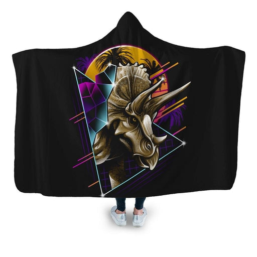 Rad Triceratops Hooded Blanket - Adult / Premium Sherpa