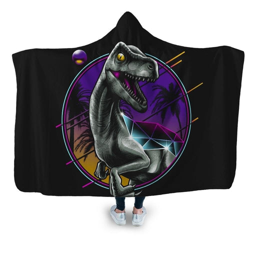 Rad Velociraptor Hooded Blanket - Adult / Premium Sherpa