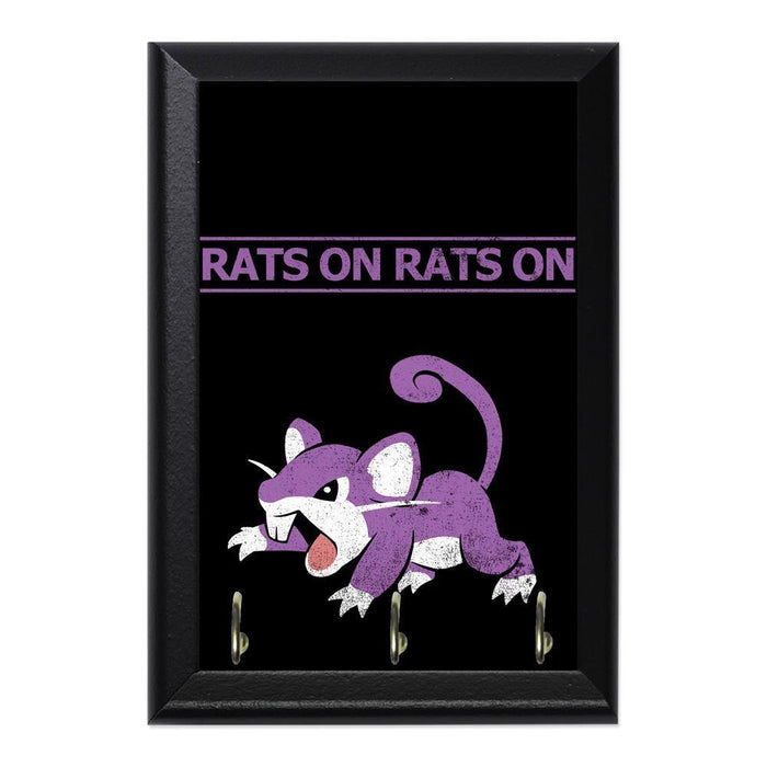 Rats On 2 Decorative Wall Plaque Key Holder Hanger - 8 x 6 / Yes