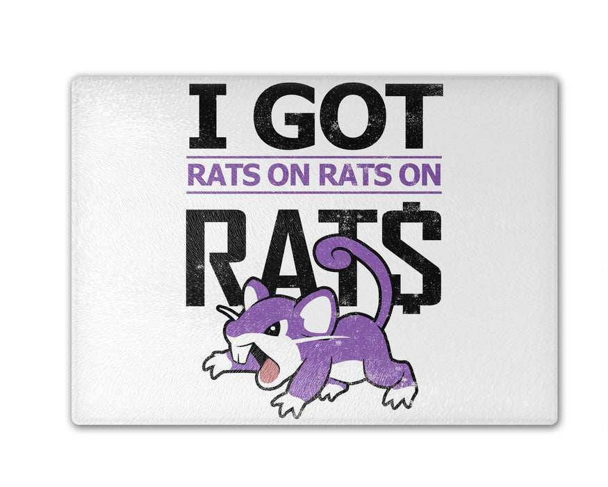 Rats On Print White Cutting Board