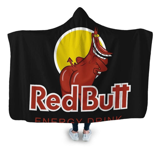 Red Butt Hooded Blanket - Adult / Premium Sherpa