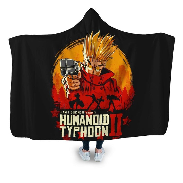 Red Humanoid Typhoon Ii Hooded Blanket - Adult / Premium Sherpa