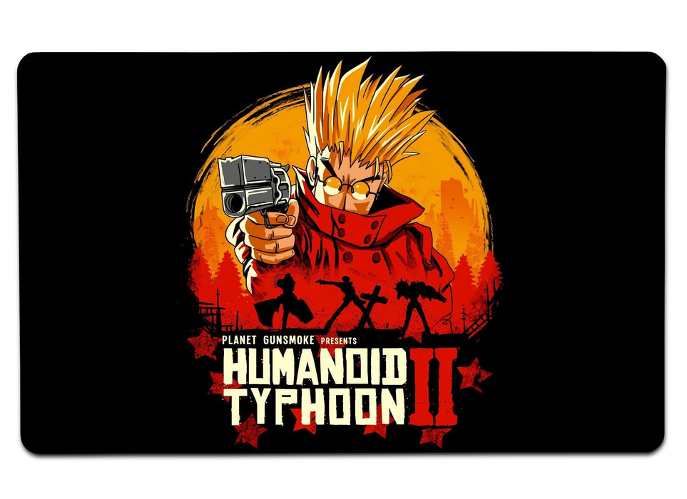 Red Humanoid Typhoon Ii Large Mouse Pad