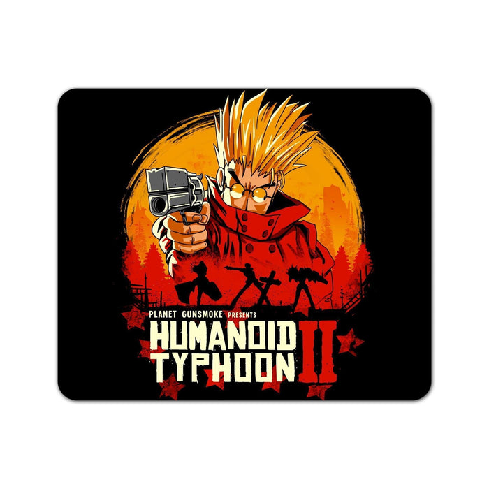 Red Humanoid Typhoon Ii Mouse Pad