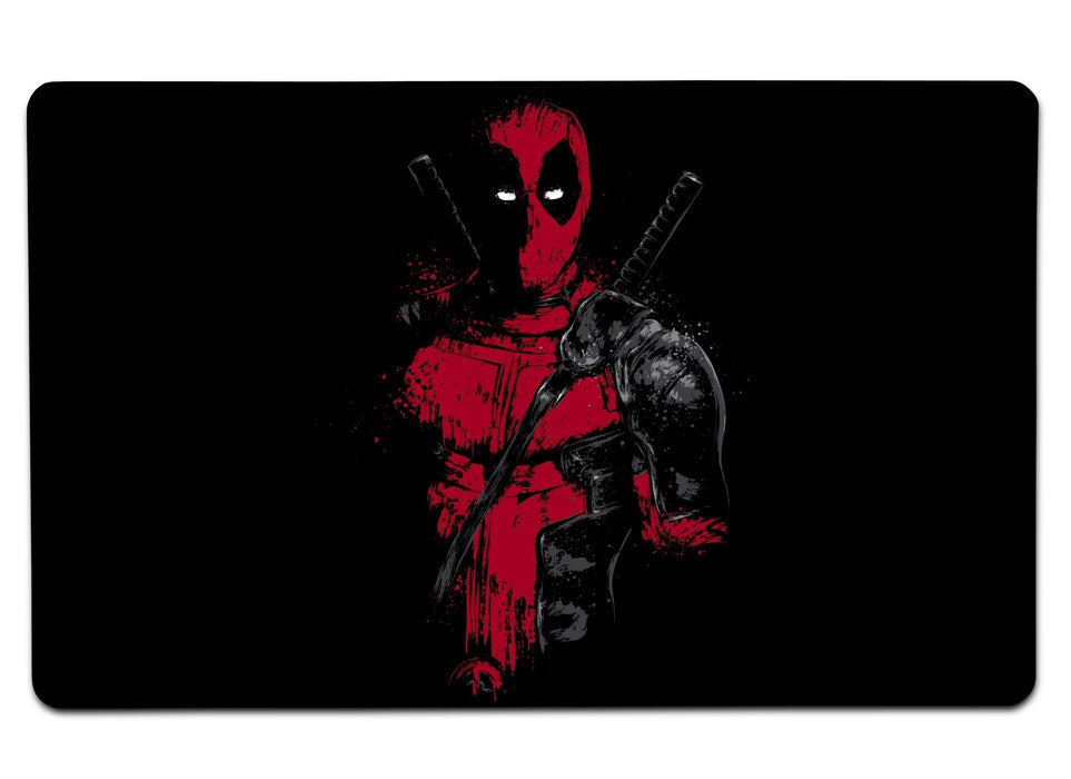 Red Mercenary Large Mouse Pad