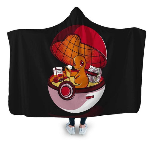 Red Poke House Hooded Blanket - Adult / Premium Sherpa