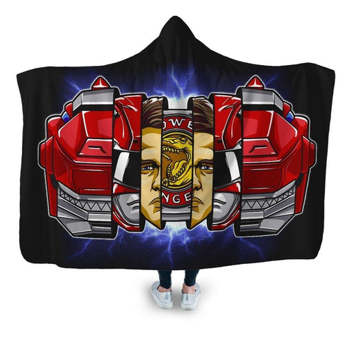 Red Ranger Hooded Blanket - Adult / Premium Sherpa