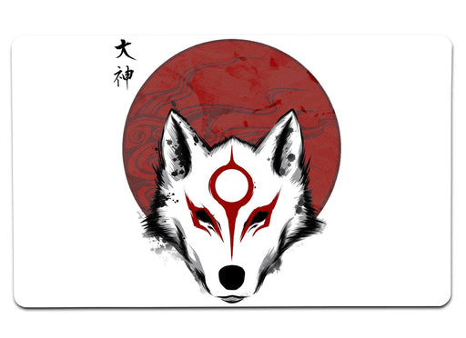 Red Sun God Halftoned Large Mouse Pad