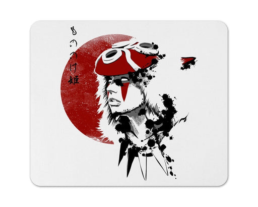 Red Sun Princess Halftoned Mouse Pad