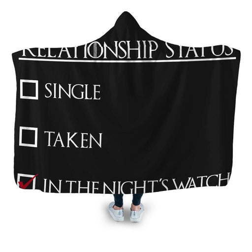 Relationship Status Hooded Blanket - Adult / Premium Sherpa
