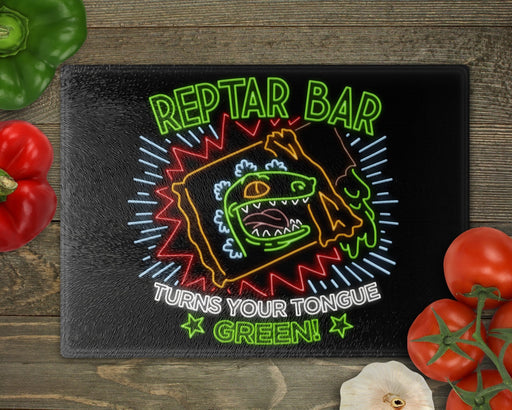 Reptar Bar Neon Logo 2 Cutting Board