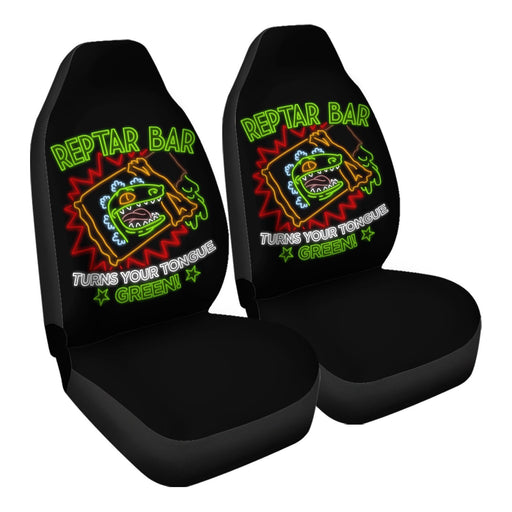 Reptar Bar Neon Logo Car Seat Covers - One size