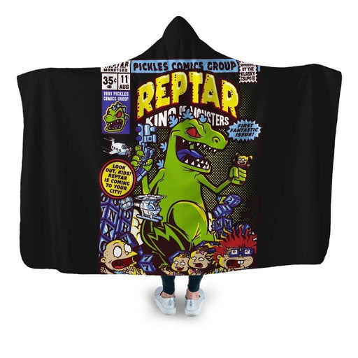 Reptar Comic Hooded Blanket - Adult / Premium Sherpa