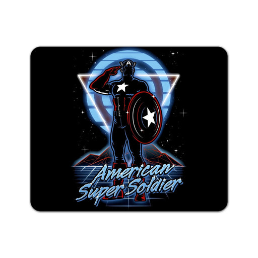 Retro American Super Soldier Mouse Pad