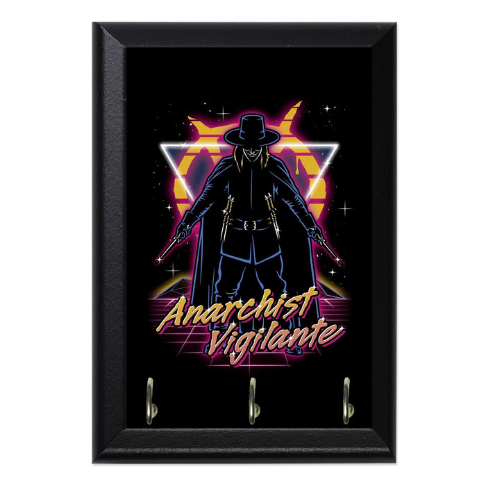 Retro Anarchist Vigilante Key Hanging Wall Plaque - 8 x 6 / Yes