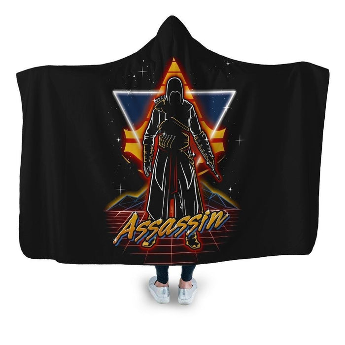 Retro Assassin Hooded Blanket - Adult / Premium Sherpa