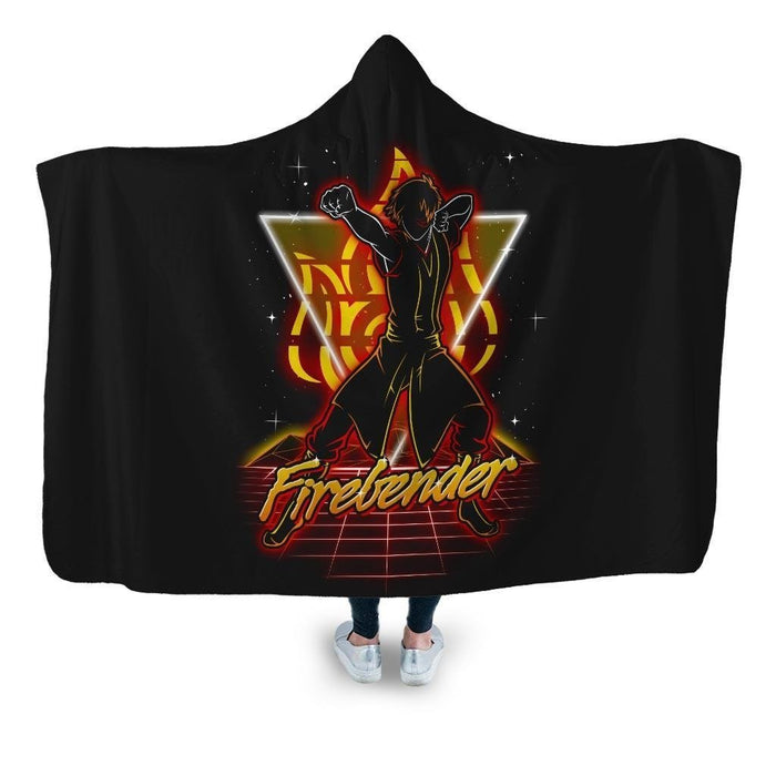 Retro Firebender Hooded Blanket - Adult / Premium Sherpa