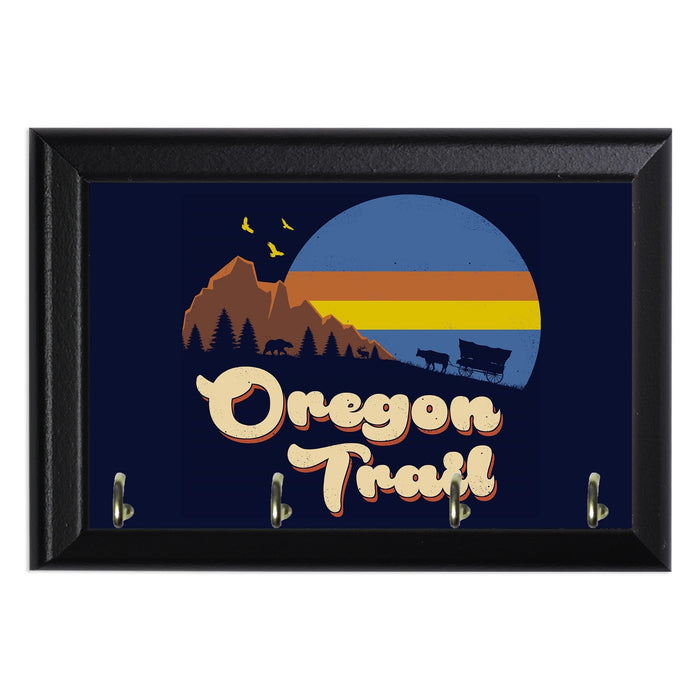 Retro Oregon Trail Wall Plaque Key Holder - 8 x 6 / Yes