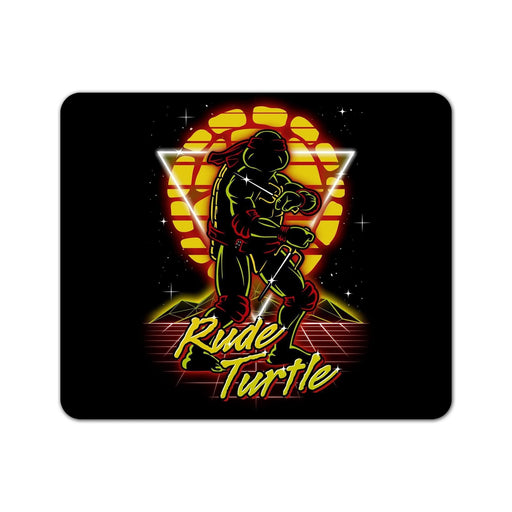 Retro Rude Turtle Mouse Pad