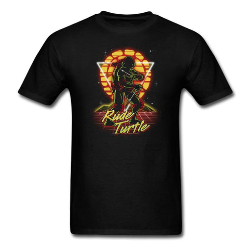 Retro Rude Turtle Unisex Classic T-Shirt - black / S