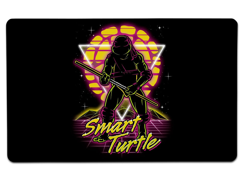 Retro Smart Turtle Large Mouse Pad