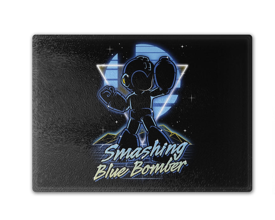 Retro Smashing Blue Bomber Cutting Board