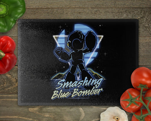 Retro Smashing Blue Bomber Cutting Board
