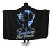 Retro Smashing Blue Bomber Hooded Blanket - Adult / Premium Sherpa