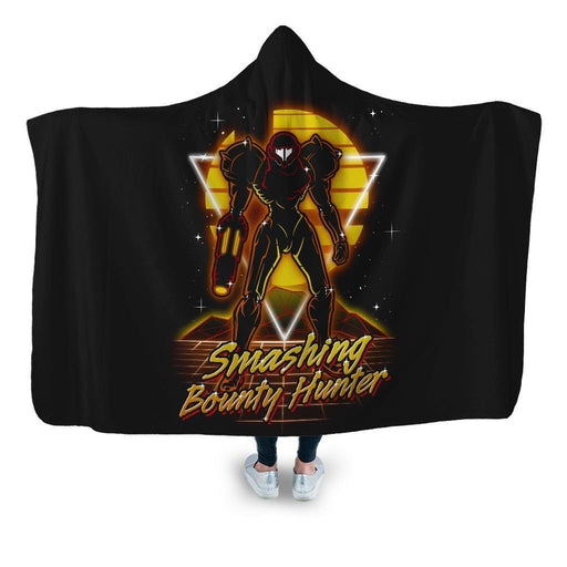 Retro Smashing Bounty Hunter Hooded Blanket - Adult / Premium Sherpa