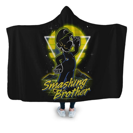 Retro Smashing Brother Hooded Blanket - Adult / Premium Sherpa