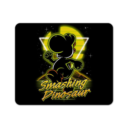 Retro Smashing Dinosaur Mouse Pad