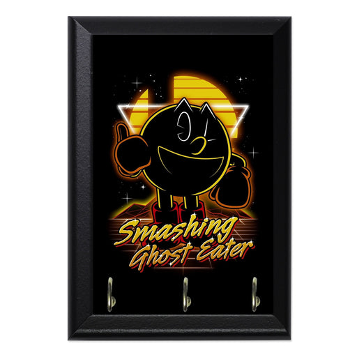Retro Smashing Ghost Eater Key Hanging Wall Plaque - 8 x 6 / Yes