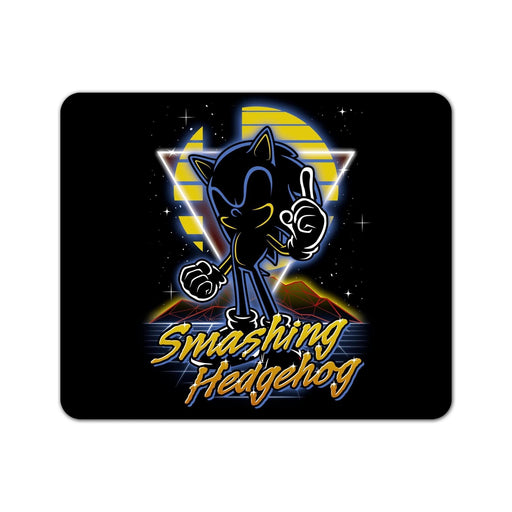 Retro Smashing Hedgehog Mouse Pad