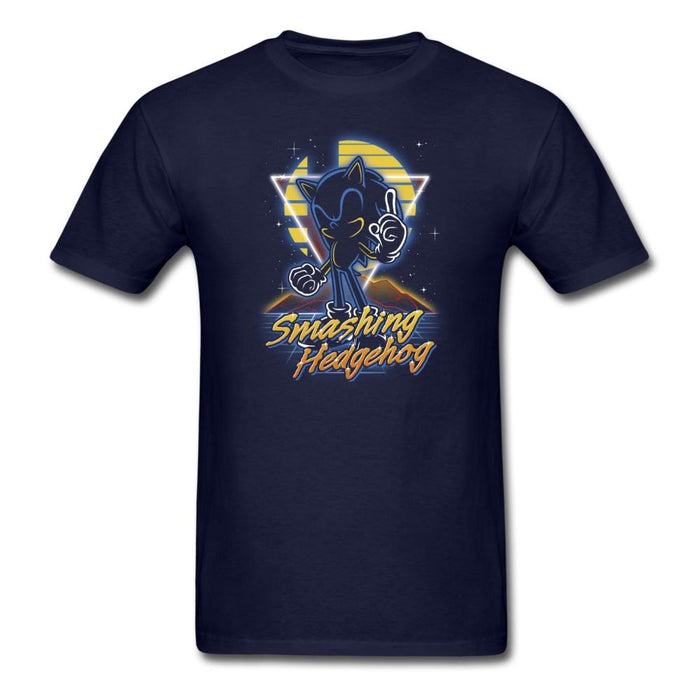 Retro Smashing Hedgehog Unisex Classic T-Shirt - navy / S