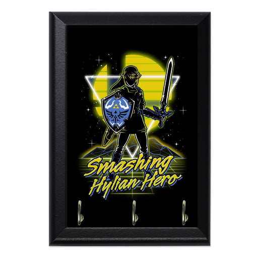Retro Smashing Hylian Hero Key Hanging Wall Plaque - 8 x 6 / Yes