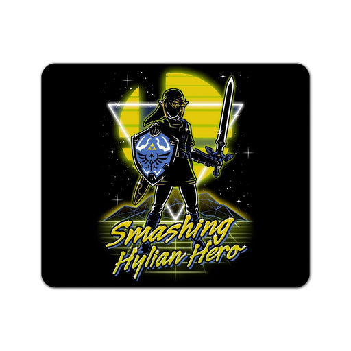 Retro Smashing Hylian Hero Mouse Pad