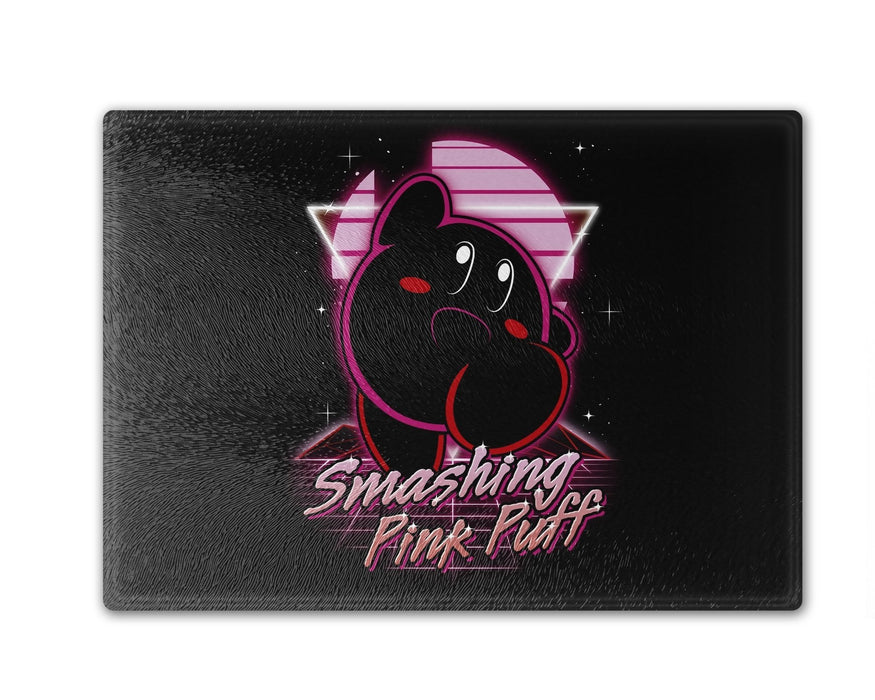 Retro Smashing Pink Puff Cutting Board