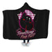 Retro Smashing Pink Puff Hooded Blanket - Adult / Premium Sherpa