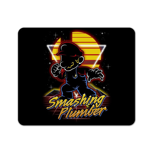 Retro Smashing Plumber Mouse Pad