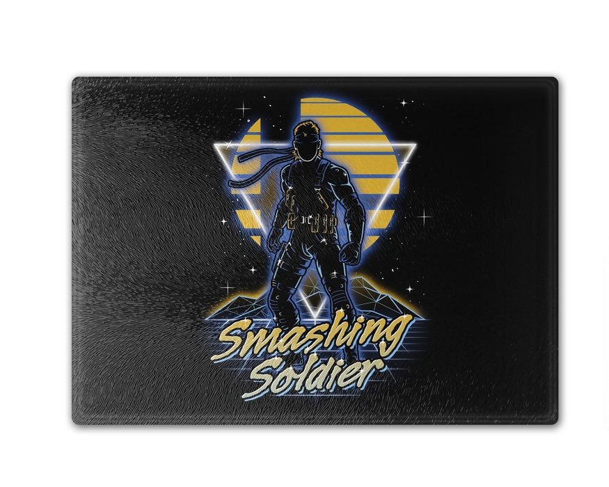Retro Smashing Soldier Cutting Board