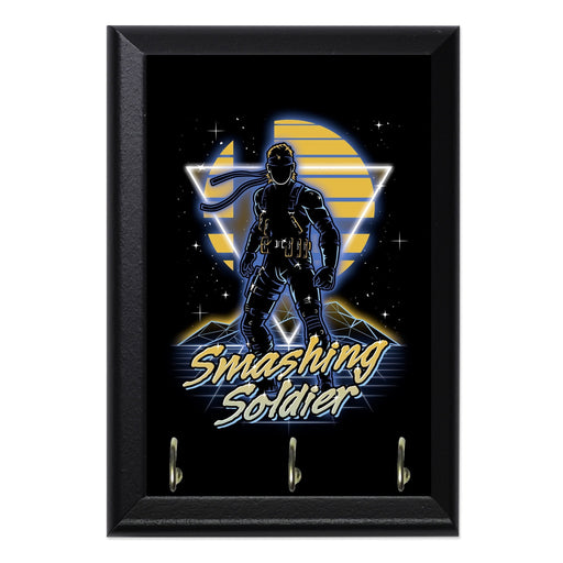 Retro Smashing Soldier Key Hanging Wall Plaque - 8 x 6 / Yes