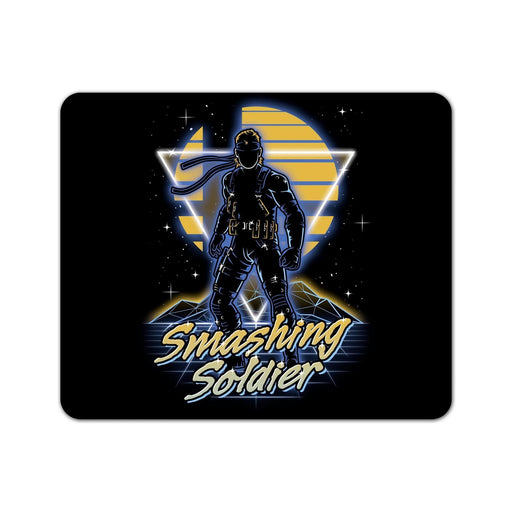 Retro Smashing Soldier Mouse Pad