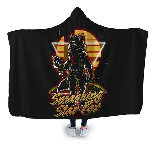 Retro Smashing Star Fox Hooded Blanket - Adult / Premium Sherpa