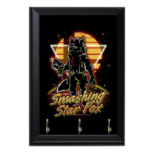 Retro Smashing Star Fox Key Hanging Wall Plaque - 8 x 6 / Yes