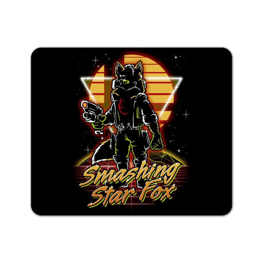 Retro Smashing Star Fox Mouse Pad