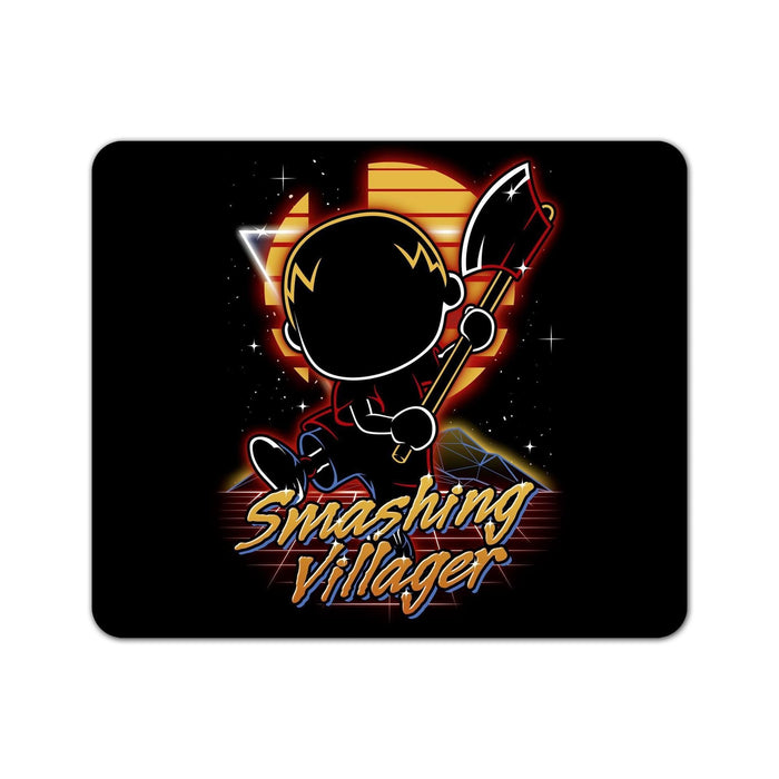 Retro Smashing Villager Mouse Pad