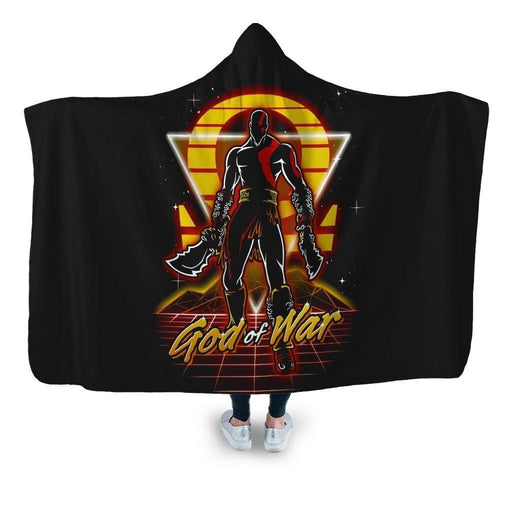 Retro War God Hooded Blanket - Adult / Premium Sherpa
