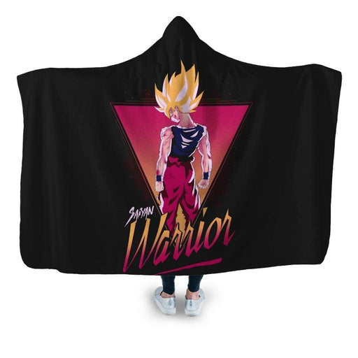 Retro Warrior Hooded Blanket - Adult / Premium Sherpa
