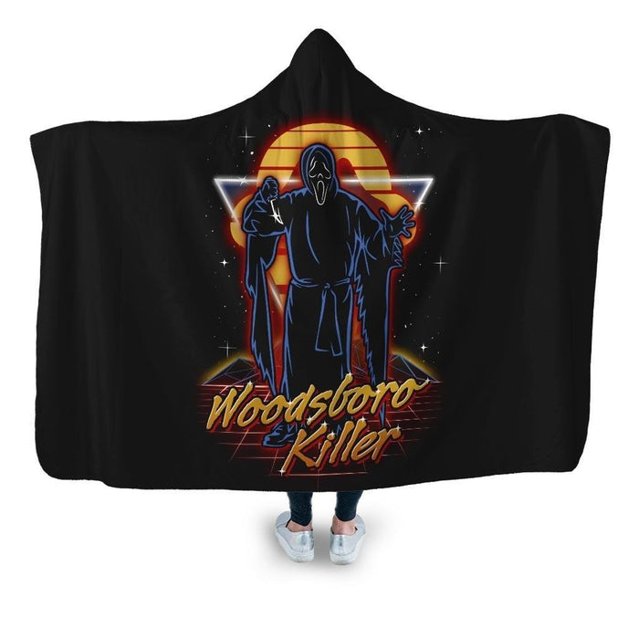 Retro Woodsboro Killer Hooded Blanket - Adult / Premium Sherpa